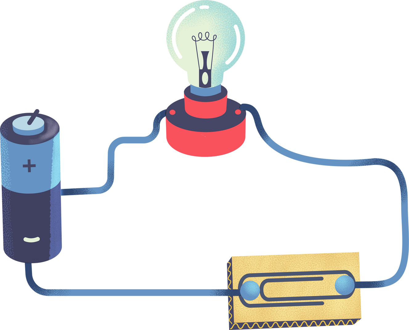 Stippled Blocky Circuit Diagram